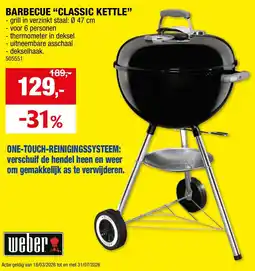 Hubo Weber Barbecue Classic Kettle aanbieding