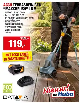 Hubo Batavia Accu Terrasreiniger "Maxxbrush❞ aanbieding