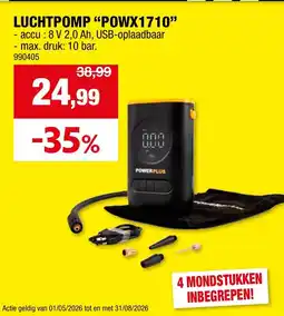 Hubo Powerplus Luchtpomp "POWX1710" aanbieding