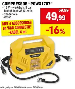 Hubo Powerplus Compressor "POWX1707" aanbieding