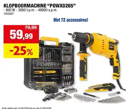 Hubo Powerplus Klopboormachine "POWX0265" aanbieding
