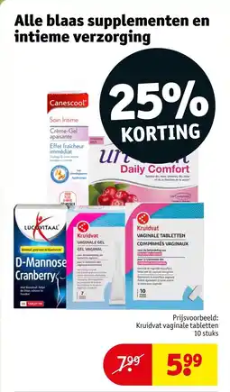 Kruidvat Alle blaas supplementen en intieme verzorging aanbieding