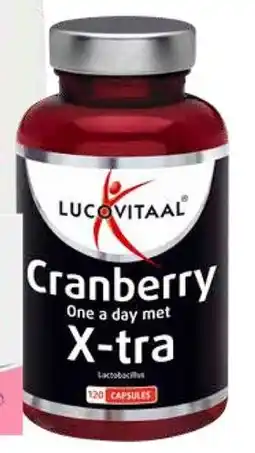 Kruidvat Lucovitaal cranberry one a day met X-tra aanbieding