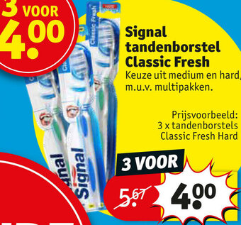 Kruidvat Signal tandenborstel Classic Fresh aanbieding