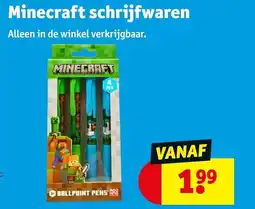 Kruidvat Minecraft schrijfwaren aanbieding