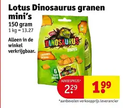 Kruidvat Lotus dinosaurus granen mini's aanbieding