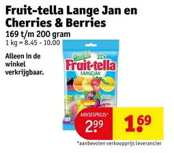 Kruidvat Fruit tella lange jan en cherries & berries aanbieding