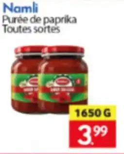 Tanger Markt Namli purée de paprika toutes sortes aanbieding