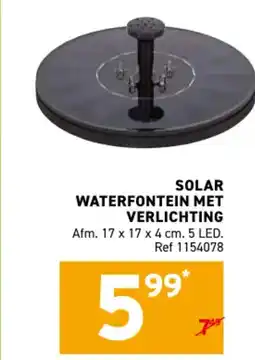 Trafic Solar waterfontein met verlichting aanbieding