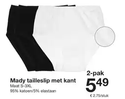 Zeeman Mady tailleslip met kant aanbieding