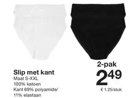 Zeeman Slip met kant aanbieding