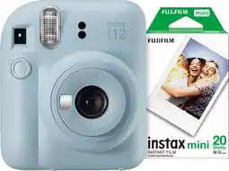 Coolblue Fujifilm Instax Mini 12 Pastel Blue + Papier Photo (20 pièces) aanbieding