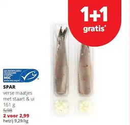 Spar SPAR verse maatjes met staart & ui aanbieding