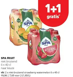 Spar SPA FRUIT niet-bruisend aanbieding