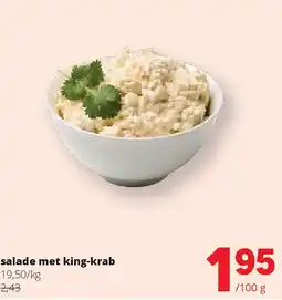 Spar salade met king-krab aanbieding