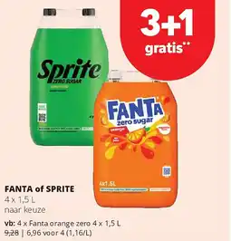 Spar FANTA of SPRITE aanbieding
