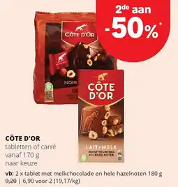 Spar CÔTE D’OR tabletten of carré vanaf aanbieding
