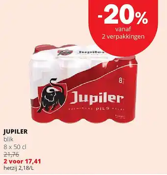 Spar JUPILER blik aanbieding