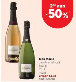 Spar Mas Macià cava brut of rosé Spanje aanbieding
