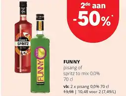 Spar FUNNY pisang of spritz to mix 0,0% aanbieding