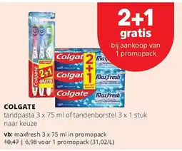 Spar COLGATE tandpasta aanbieding