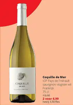 Spar Coquille de Mer IGP Pays de l’Hérault sauvignon viognier wit Frankrijk aanbieding