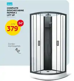 Brico Complete douchecabine pepper 3 lift up aanbieding