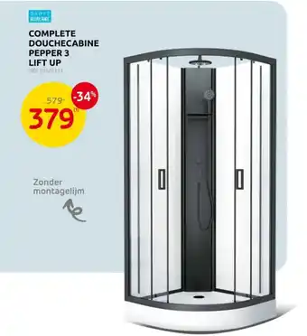 Brico Complete douchecabine pepper 3 lift up aanbieding