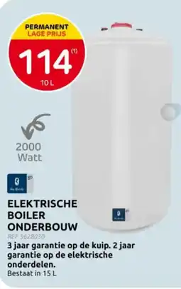 Brico Elektrische boiler onderbouw aanbieding