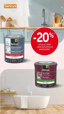 Brico Op alle verf voor keuken en badkamer sencys aanbieding