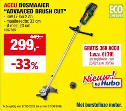 Hubo Accu bosmaaier advanced brush cut aanbieding