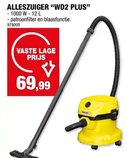 Hubo Alleszuiger WD2 plus aanbieding