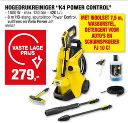 Hubo Hogedrukreiniger K4 power control aanbieding
