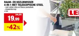Hubo Raam en kozijnwisser 4-in-1 met telescopische steel aanbieding