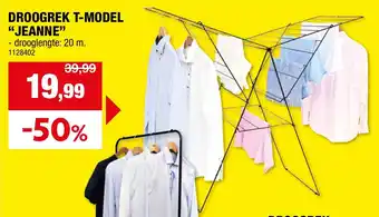 Hubo Droogrek T-model jeanne aanbieding