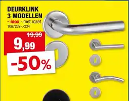 Hubo Deurklink 3 modellen inox aanbieding