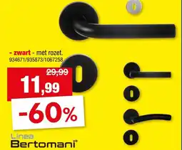 Hubo Deurklink 3 modellen zwart aanbieding