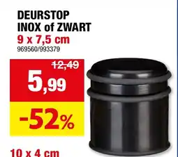 Hubo Deurstop inox of zwart aanbieding