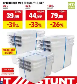 Hubo Opbergbox met deksel Q-line aanbieding