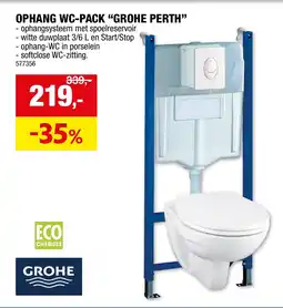 Hubo Ophang WC-Pack Grohe Perth aanbieding
