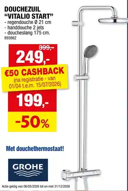 Hubo Grohe Douchezuil Vitalio Start aanbieding