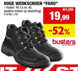 Hubo Busters Hoge Werkschoen Faro aanbieding