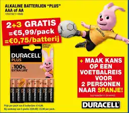 Hubo Duracell Alkaline Batterijen Plus AA of AAA aanbieding