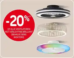 Brico Ventilatoren met Verlichting Brilliant aanbieding