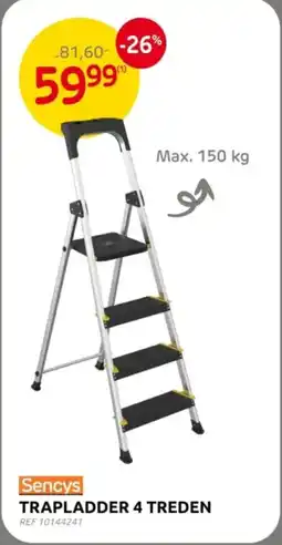 Brico Sencys Trapladder 4 Treden aanbieding