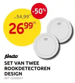 Brico Alecto Set van Twee Rookdetectoren Design aanbieding