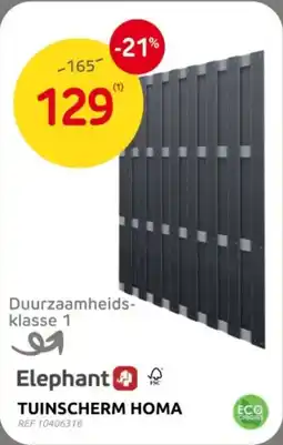 Brico Elephant Tuinscherm Homa aanbieding