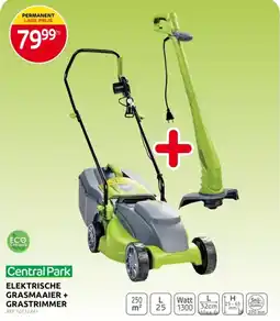 Brico Central Park Elektrische Grasmaaier + Grastrimmer aanbieding