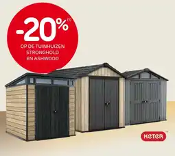 Brico Keter Tuinhuizen Stronghold en Ashwood aanbieding