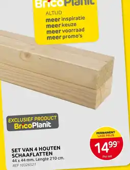 Brico Set van 4 Houten Schaaflatten aanbieding